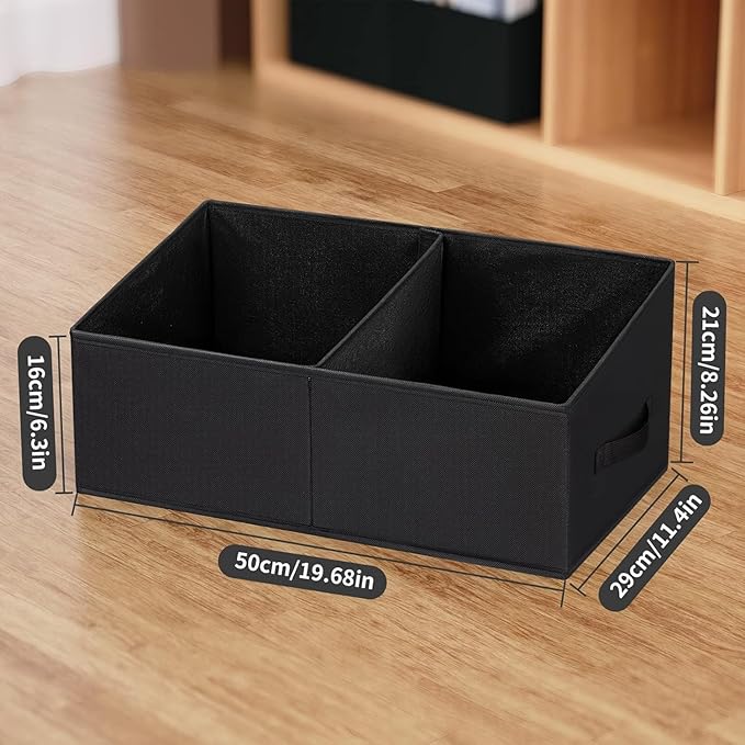 DIMJ Trapezoid Storage Bins for clothes - 4 Packs Closet Organizers and Storage Baskets, Foldable Closet Baskets with Handles