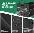 112L Large Capacity Car Trunk Organizer with 20L Insulated Fresh-Keeping Bag, Heavy-Duty 600D Waterproof Oxford Collapsible