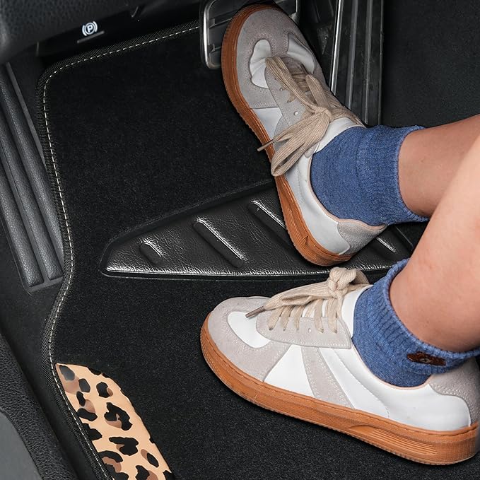 CAR PASS Waterproof Universal Fit Car Floor Mats, Leopard Print Car Mats Fit for SUV,Vans,sedans, Trucks,Set of 4pcs Car Carp