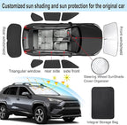 TINGLU Window Shades for Toyota RAV4 2019-2025 2026 Accessories Car Side Full Windows Rear Triangular Windshield Sun Shade Sun UV Rays & Privacy Protection for Camping,Napping,and Relaxing 8PCS