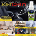 Scent Bomb Air Freshener Spray, Long-Lasting Odor Eliminator - Effective Deodorizer for Home & Car, Fresh Room Spray for Kitc