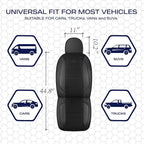 Skechers Air-Cooled Memory Foam Seat Covers,Mesh Thick Car Seat Covers,Piping Leather Car Seat Covers Front Seats,Airbag Comp