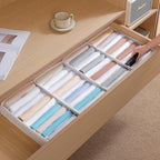 4 Packs T-shirt Drawer Organizers for Clothing,10 Grids Compartment Wardrobe Storage Box, Clothes Organizer for Folded Clothe