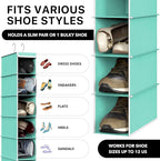 Simple Houseware 10 Shelves Hanging Shoes Organizer Holder for Closet, Turquoise