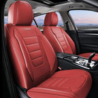 Coverado Car Seat Covers Full Set, Nappa Leather Seat Covers for Cars, Car Seat Protector Car Seat Cushion, Front and Back Se