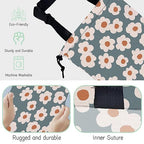 Groovy Flowers Car Garbage Bag,Daisy Waterproof Small Car Trash Bag Hanging Back of Seat,Drawstring Hanging Car Trash Bag with Adjustable Buckle for Car Accessories