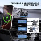 MOKPR for Mag-Safe Car Mount Charger, Magnetic Phone Holder for Your Car Charger Dash Windshield Vent Magnetic Wireless Car Charger Mount for iPhone 17 16 15 14 13 12
