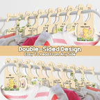 Winnie Wooden Baby Closet Dividers 8 Pcs Double-Sided, Baby Size Closet Dividers, Winnie Baby Stuff Winnie Nursery Decor Baby