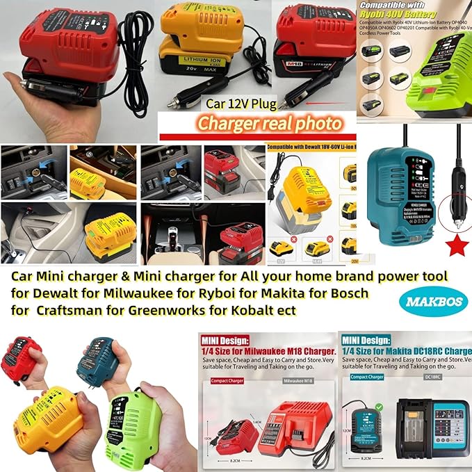 Jumper Cables Adapter for Makita18V Battery Jump Car Starter,12V Portable Jump Car Starter Battery,Automotive Booster Cable Adapter,Up to 3.5L Gas or 6.5L Diesel Engines(Battery not Included)