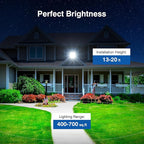 Solar Street Lights Outdoor Waterproof , 6500K 320°Wide Angle Flood light, LED Solar Parking Light with Motion Sensor and Rem