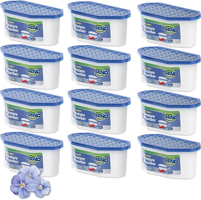 Moisture Absorbers, 12 Pack, Compact Dehumidifier for Closet, Efficient Humidity Absorber Boxes, Moisture Absorber for