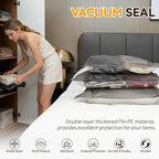 Travel Vacuum Bags for Clothing with Rechargeable Cordless Pump,Vacuum Storage Bags,15 Pack Vacuum Bags,Compression Packing f