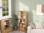 5 Tier Book Shelf,Wooden 5 Cube Storage Organizer,5 Tier Low Bookcase Storage Display Organizer, 54 Inch Versatile Cubes Shel