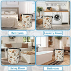 Woodland Fox Laundry Basket Collapsible Laundry Hamper, Oxford Cloth Storage Bin for Room/Bathroom/Bedroom/Dormitories 16" X 