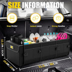 MIKKUPPA Car Trunk Organizer with Cooler - 100L Large Car Organizer, 1680D Oxford Collapsible Suv Trunk Storage with 2