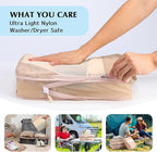 PFEYRPK Lightweight Compression Packing Cubes for Suitcases, Compressible Expandable Travel Packing Organizer with Clear Toil