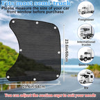 2PCS Side Window Sunshades for Semi-Truck,23.6x21.6inch Car Side Window Shade RV Semi Truck Accessories