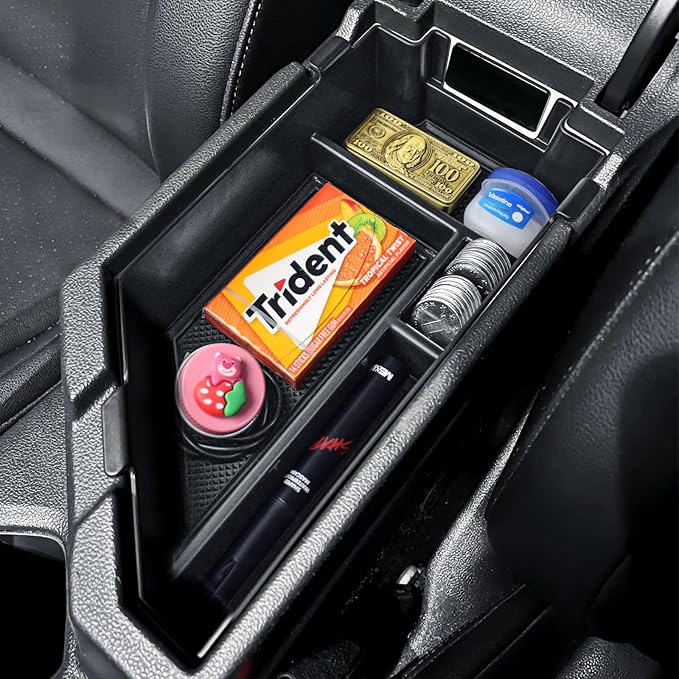 TACOBRO Armrest Storage Box Insert Organizer for Volkswagen Jetta 2020-2025 2026 S, Sport, SE, SEL, GLI Autobahn & 40th Anniversary Edition, Jetta Center Console Tray –Interior Storage Solution