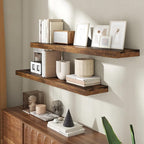 48 Inch Floating Shelves for Wall, 8 Inch Deep Floating Shelf for Storage & Display, Wall Mounted Shelf with Invisible Bracke