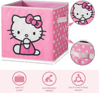 Hello Kitty Set of 2 Durable Storage Cubes with Handles, 10"x10"x10" Cubes