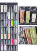 NiHome 35-Pocket Large Capacity Door Cup Organizer Fit for Stanley Tumblers 30/40oz, Door Hanging Water Bottle Storage, Doubl