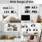 Kokone 6 Pack Magnetic Pegboard Shelves with Lip Around The Edge, 10x4.3 Inch Metal Peg Board Shelves Accessories for Storing