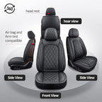 MIROZO Seat Covers Full Set,Car Seat Covers Black Car Seat Protector Waterproof Automotive Seat Covers fFront and Back Fit fo