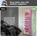 10 - Pocket Over - the - Door Hanging Shoe Organizers & Rack, Made of Sturdy 600D Oxford + Non - Woven Fabric, Space - Saving