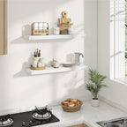 Dreamland 8" Deep Long Floating Shelves, 32 Inches Floating Shelves for Wall Set of 2, Large Display & Storage Shelf, Wall Sh