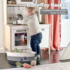 Dog Toy Basket Gift Basket Empty, Woven Storage Baskets for Towels, Cute Dog Storage Bins with Handles, Small Cotton Rope Bas