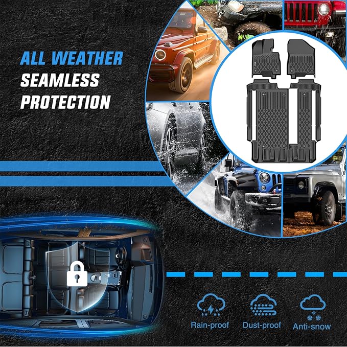 Nilight TPE Floor Mats for Toyota Sienna 8 Seats 2021 2022 2023 2024 2025 All Weather Custom Fit Heavy Duty Floor Liners