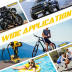 Tire Inflator Cordless for Dewalt MAX 20V Battery [Tool Only], 160PSI Portable Air Compressor with Pressure Gauge, Auto-Shutoff & Fast Inflation, Portable Air Pump for Car, Motorcycle, Bike, Ball