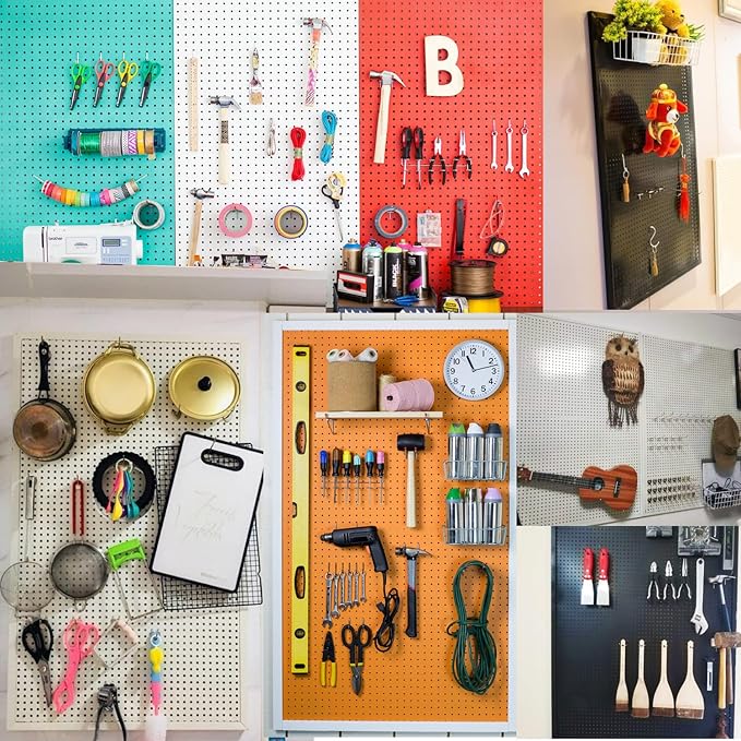 Calax 338PCS Pegboard Hooks Organizer Kit, Fit 1/8 or 1/4 inch Peg Board with Storage Bins, Pegboard Assortment Hooks Accesso