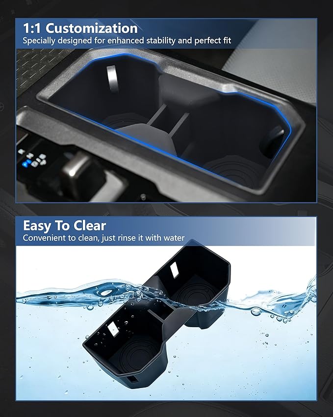 Cup Holder Inserts for Toyota Rav4 2026 Accessories, Non-Slip Silicone Center Console Protector Organizer to Prevent Spills & Scratches for Rav4 Interior Accessories