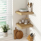 Vivelove 12 Inch Deep Floating Shelves 12 inch Long, 2 Inch Thick Wall Shelves with Invisible Brackets, Shelf for Bedroom Bat