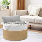 MEGASKET Extra Large Storage Basket, 22” x 22” x 14” Cotton Rope Bins for Storage, Wicker Baby Laundry Basket, Kids, Woven Ki