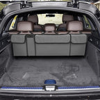Car Trunk Organizer, Backseat Hanging Large Storage with Adjustable Straps,Waterproof PVC Collapsible Cargo Bag, Car Interior