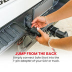 Safe Start Jumper Cable | Heavy Duty Jumper Cables for Trucks, SUV | Self Rescue Car Jump Starter | Quick Connect, Built-in Lights, Portable | Prioritizing Safety | 6 Gauge Wire, 12 Ft.