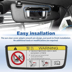 Sun Visor Mirror Cover for Porsche Boxster/Cayman 981 2014-2016 for Porsche Carrera 911 2012-2024 Left/Right Sun Visor Vanity Mirror Cover Black