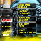 SONAX EX 04-06 Dual Action Polishing Compound | One-Step Medium Cut & High Gloss Finish | Removes Swirls, Water Spots & Oxidation | DA Polisher Safe | Silicone-Free & VOC Compliant | 242141 | 250 ml.
