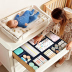 DIMJ Drawer Organizer Clothes Storage - 18 Pack Baby Dresser Organizer for Nursery, Foldable Drawer Dividers for Bedroom Clos