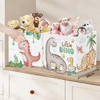 Clastyle Dinosaurs Storage Cube Organizer Set Plants Closet Clothes Cube with Metal Frame Foldable Parents Organizer Storage 