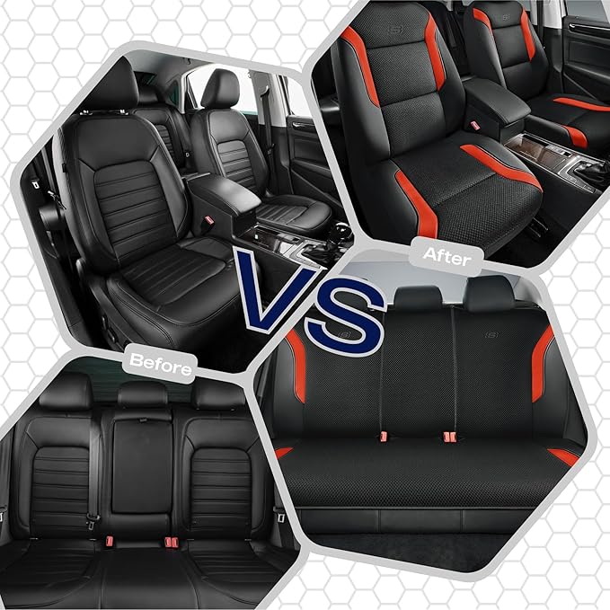 Skechers Memory Foam Car Seat Covers, Air Cool Mesh Thick Seat Covers, Car Seat Full Sets, Airbag Compatible, Automotive Comf
