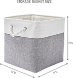 13 x 13 Inch Storage Cubes,6 Pack Cube Storage Bins for Shelves，Fabric Collapsible Storage Bins with Handles, Foldable Storag
