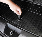 Cargo Mat with Backrest Mats for 2024 2025 2026 Hyundai Santa Fe Car Mat Accessories, All Weather TPE Protector Cargo Liner Trunk Mat(Cargo Mat with Backrest Mats)