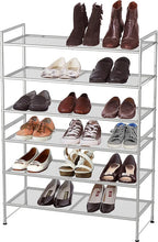 Simple Houseware 3-Tier Stackable Mesh Shoe Rack, Silver