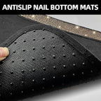 NBTEPEM Gold Bling Car Floor Mats Full Set, Universal Fit Most Cars,SUV, Trucks, 4 pcs Sparkle Glitter Diamond Carpet for Women Girls with Anti-Slip Pad (Gold Diamond)
