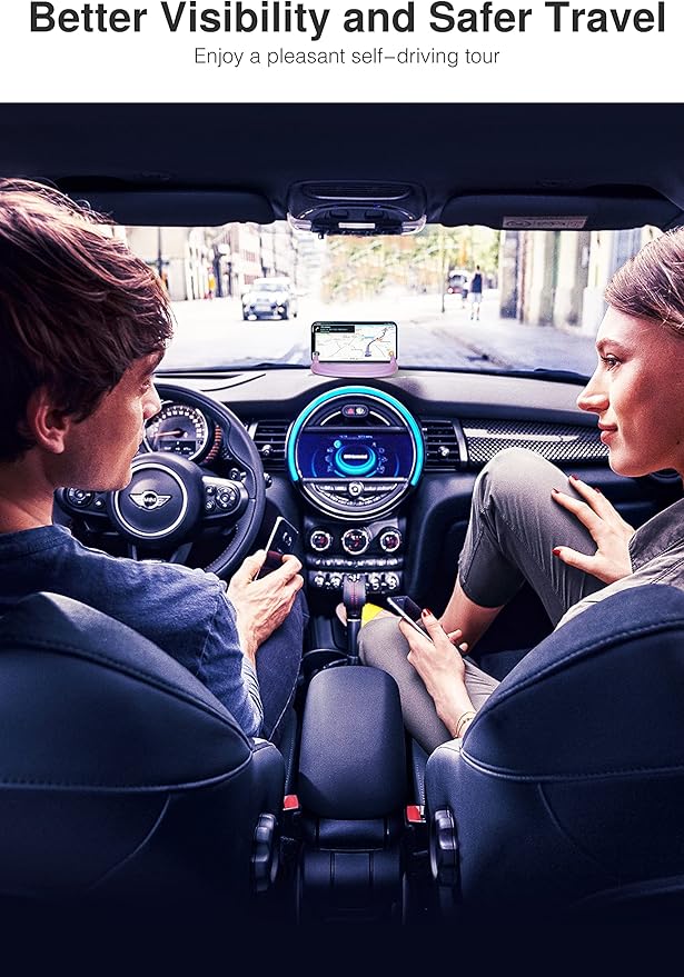 Loncaster Car Phone Holder, Car Phone Mount Silicone Car Pad Mat for Various Dashboards, Slip Free Desk Phone Stand Compatible with iPhone, Samsung, Android Smartphones, GPS Devices More (Purple)