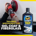 Meguiar's M4916 Marine/RV Heavy Duty Oxidation Remover, Oxidation, Water Spot, Stain, and Boat Scratch Remover for Vehicles with Gel Coat and Fiberglass Surfaces, 16 Oz - Packaging may vary