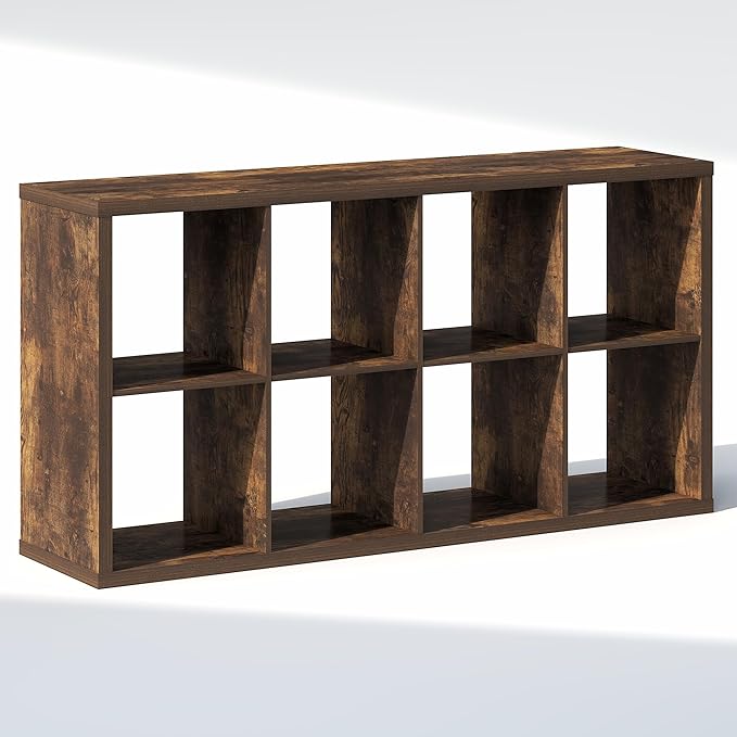 Furinno Cubic Closet Organizers and Storage, 8-Cube Closet Organizer, Open Shelf Closet Storage, Extra Thick Frame for Wardro